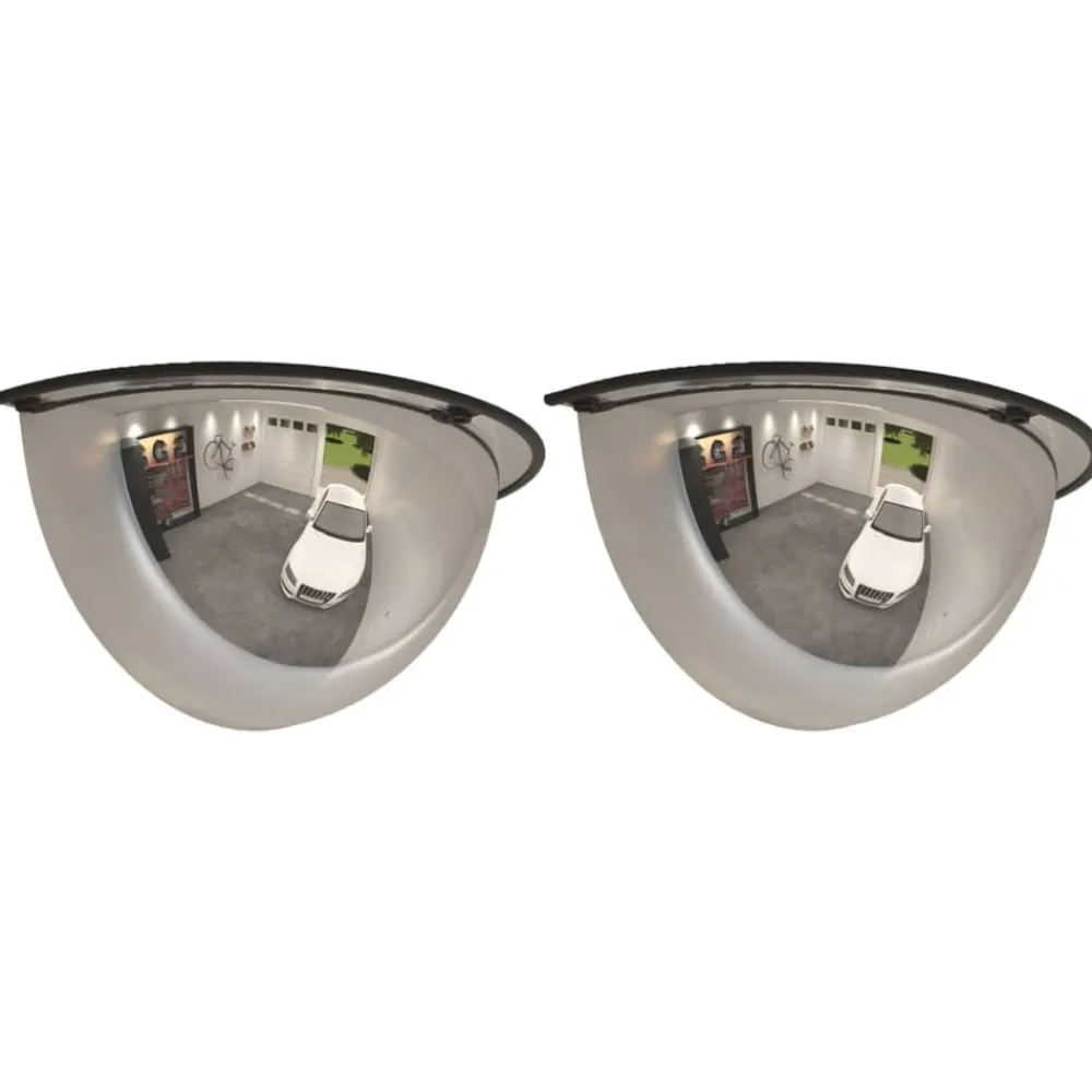 vidaXL Espejos de tráfico 2 unidades mitad combada acrílico Ø40 cm Clearance