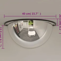 vidaXL Espejos de tráfico 2 unidades mitad combada acrílico Ø40 cm Clearance