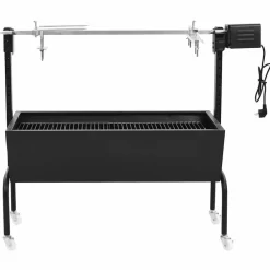 vidaXL Cocina Y Comedor-Espetón de asado/barbacoa eléctrica de acero inoxidable