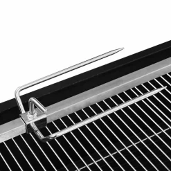 vidaXL Cocina Y Comedor-Espetón de asado/barbacoa eléctrica de acero inoxidable