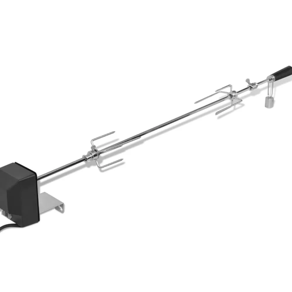 vidaXL Espetón para asados y barbacoa con motor acero 1000 mm Sale