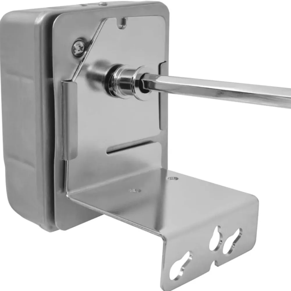 vidaXL Espetón para asados y barbacoa con motor acero 1000 mm Best