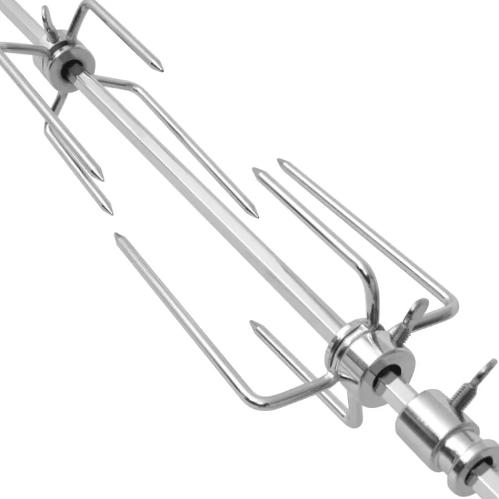 vidaXL Espetón para asados y barbacoa con motor acero 1000 mm Best