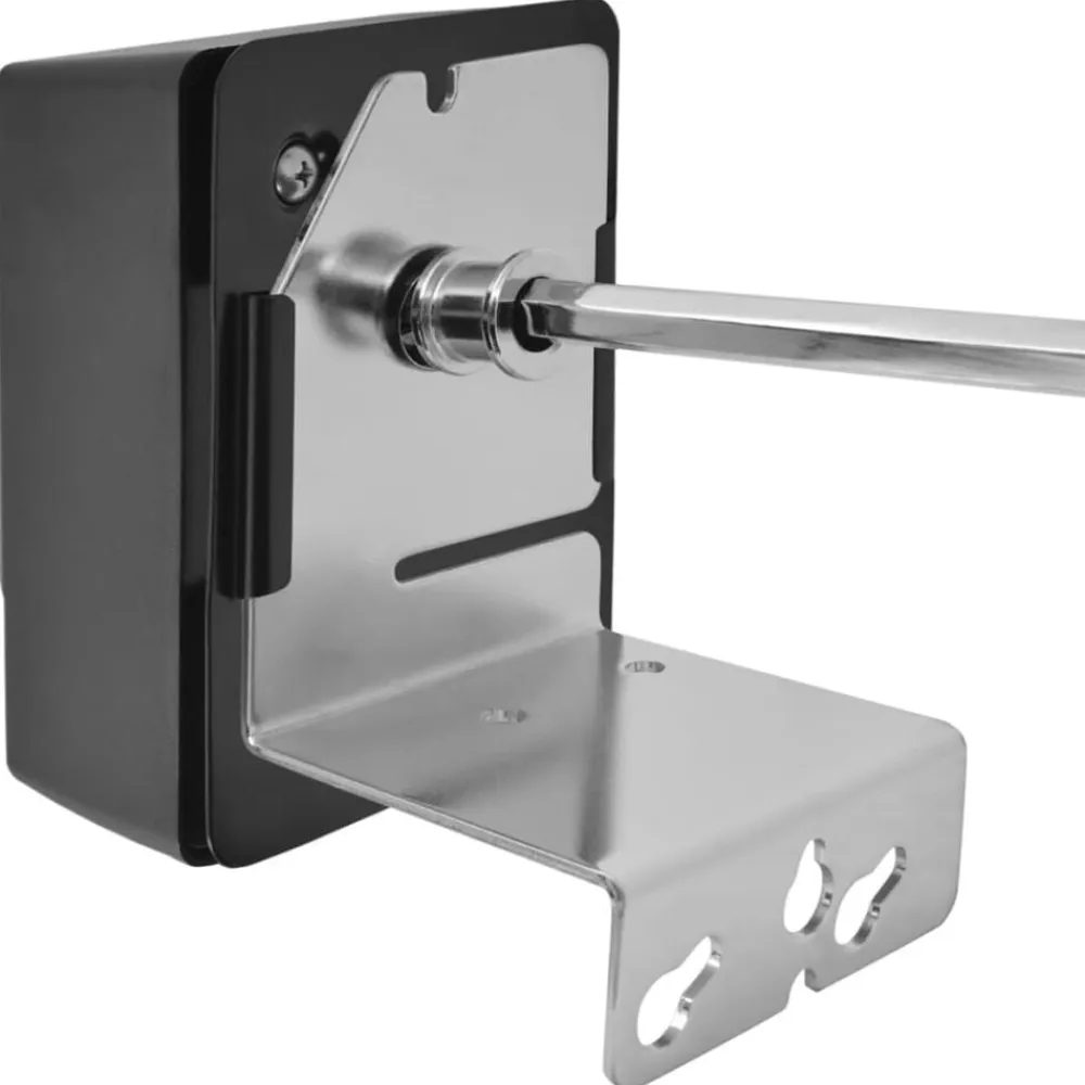 vidaXL Cocina Y Comedor-Espetón para asados y barbacoa con motor acero 1200 mm