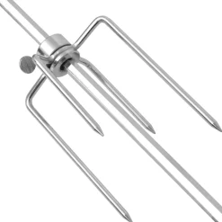 vidaXL Cocina Y Comedor-Espetón para asados y barbacoa con motor acero 1200 mm