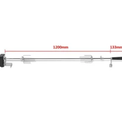 vidaXL Cocina Y Comedor-Espetón para asados y barbacoa con motor acero 1200 mm