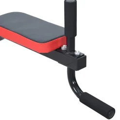 VidaXL Fitness Y Musculación-Estación de Fondos Negro y rojo 72,5 x 70 x 31 cm