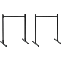 vidaXL Estación de Fondos Manual 2 pcs Negro 55 x 90 x 104.5 cm