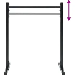 vidaXL Estación de Fondos Manual 2 pcs Negro 55 x 90 x 104.5 cm