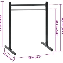vidaXL Estación de Fondos Manual 2 pcs Negro 55 x 90 x 104.5 cm