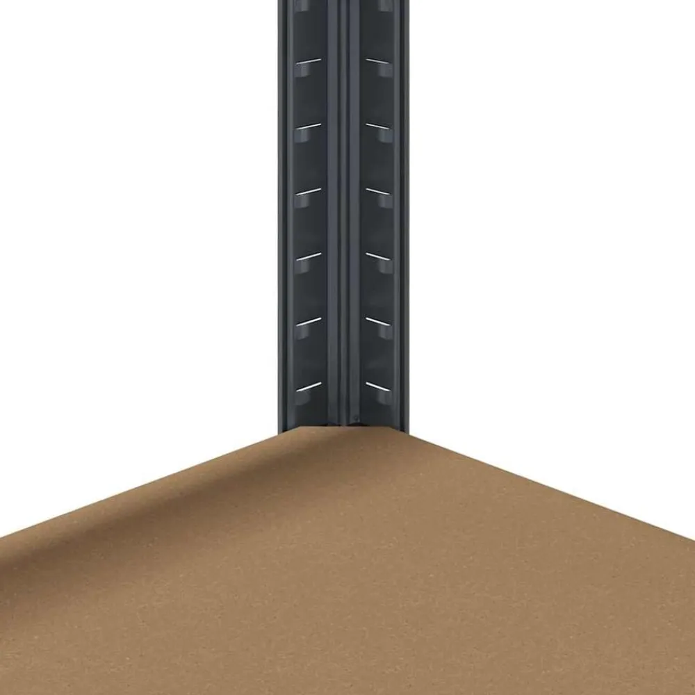 vidaXL Almacenamiento Industrial-Estante almacenaje 5 niveles 2 uds acero y madera contrachapada