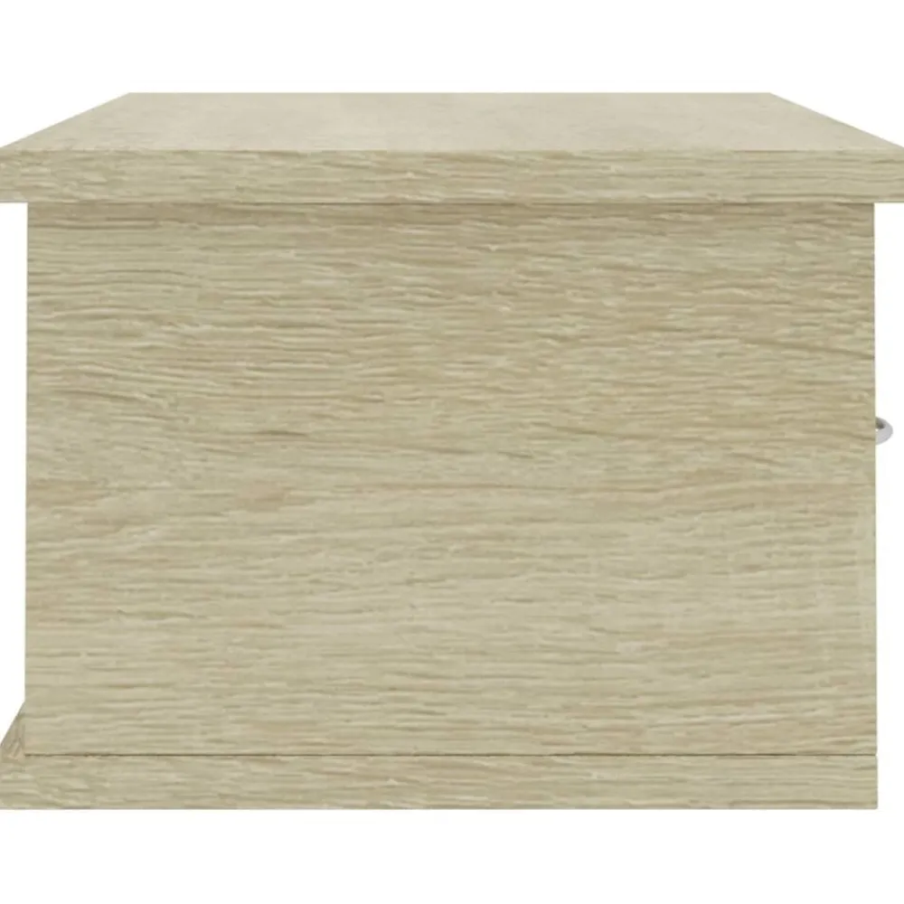 vidaXL Estanterías-Estante cajones pared contrachapada color roble 60x26x18,5cm