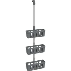 vidaXL Estante colgante de ducha aluminio 30x15x(67-105) cm Clearance