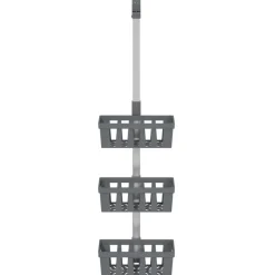 vidaXL Estante colgante de ducha aluminio 30x15x(67-105) cm Clearance