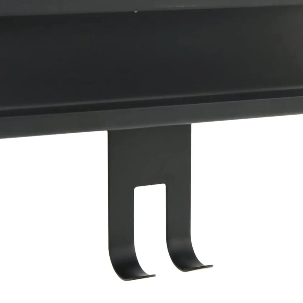 vidaXL Estante colgante de ducha acero inox cepillado 304 mate Negro Discount