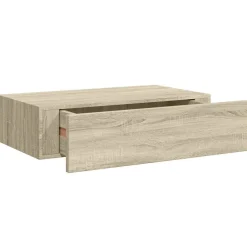 vidaXL Estante con cajón de pared MDF 40x23,5x10 cm Roble