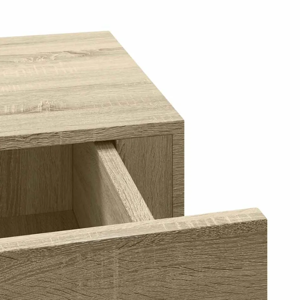 vidaXL Estante con cajón de pared MDF 40x23,5x10 cm Roble