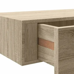 vidaXL Estante con cajón de pared MDF 40x23,5x10 cm Roble