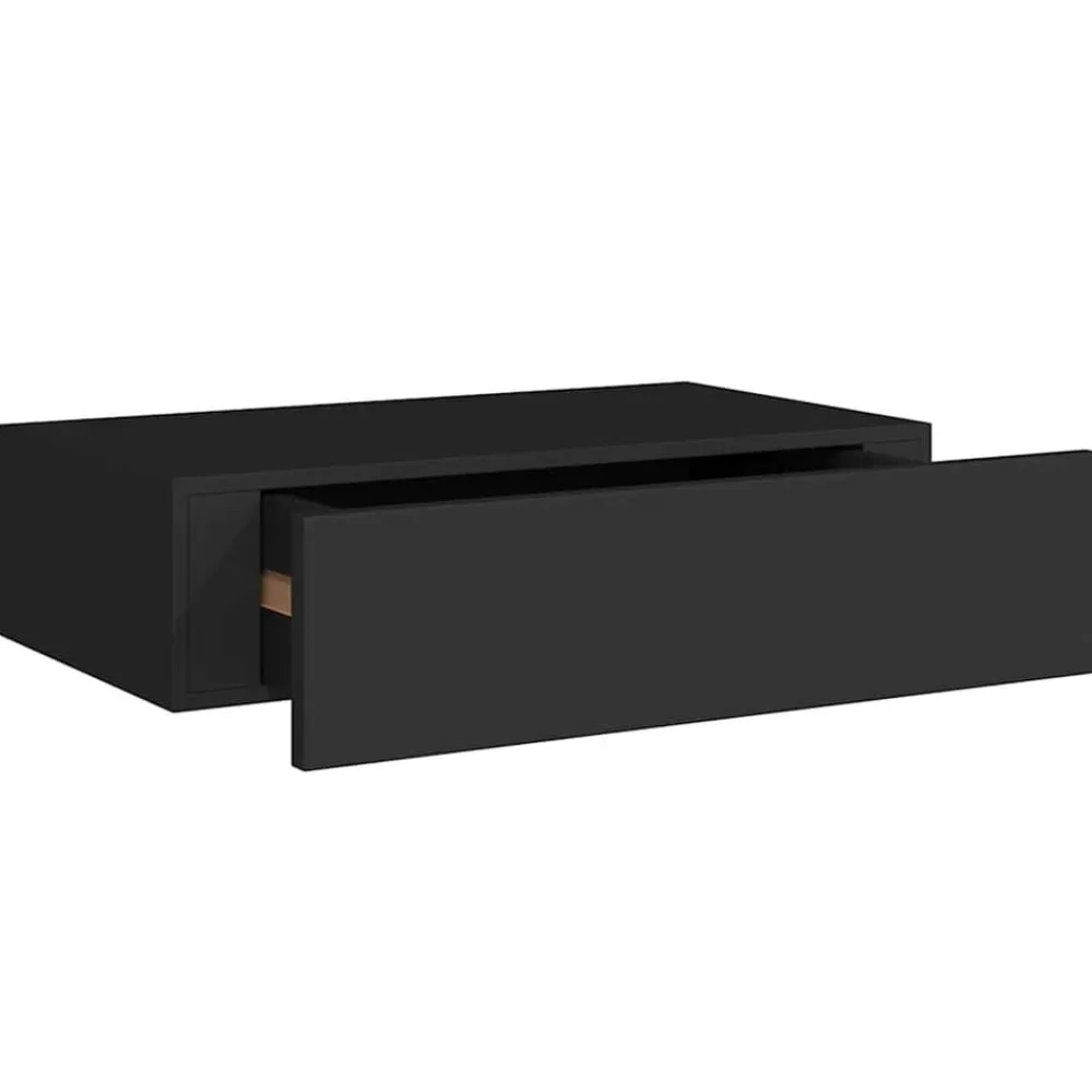 vidaXL Estanterías-Estante con cajón de pared MDF 40x23,5x10 cm