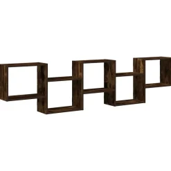 vidaXL Estanterías-Estante cubo de pared 5 compartimentos madera