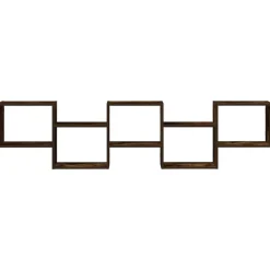 vidaXL Estanterías-Estante cubo de pared 5 compartimentos madera