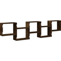 vidaXL Estanterías-Estante cubo de pared 5 compartimentos madera