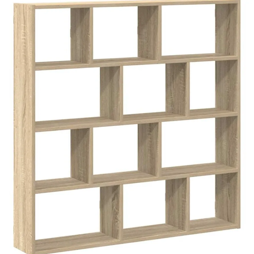 vidaXL Estante cubo de pared 12 compartimentos madera Roble Sonoma