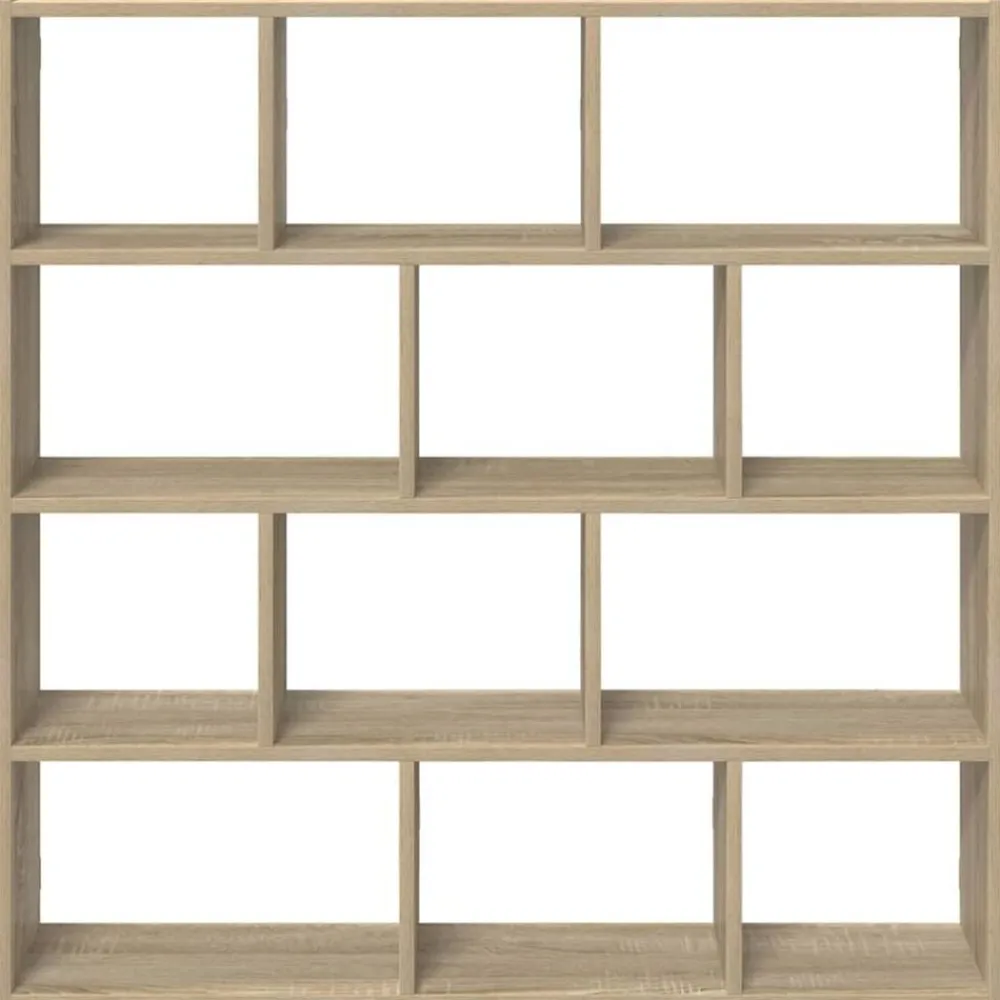 vidaXL Estante cubo de pared 12 compartimentos madera Roble Sonoma