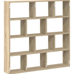 vidaXL Estante cubo de pared 12 compartimentos madera Roble Sonoma