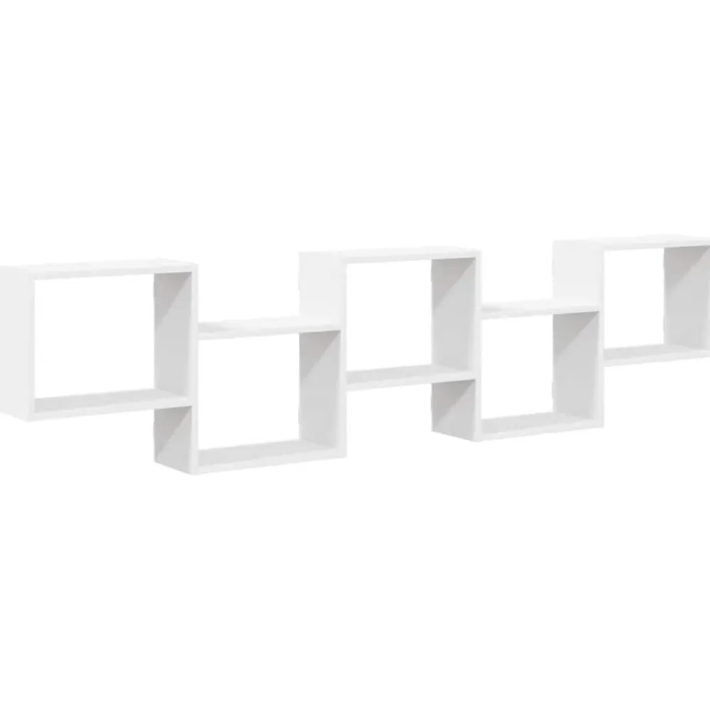 vidaXL Estante cubo de pared 5 compartimentos madera ingeniería Blanco Clearance