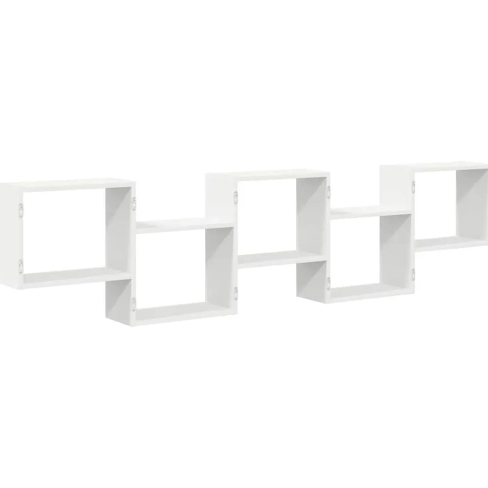 vidaXL Estante cubo de pared 5 compartimentos madera ingeniería Blanco Clearance