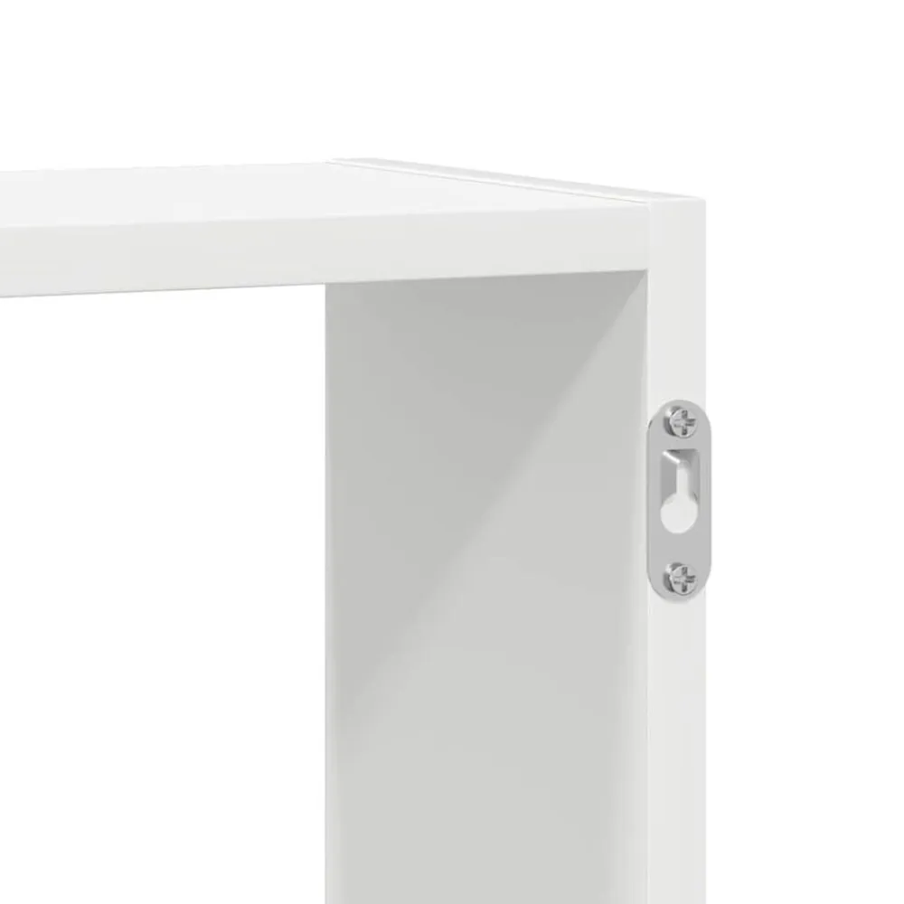 vidaXL Estante cubo de pared 5 compartimentos madera ingeniería Blanco Clearance