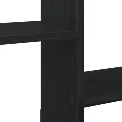vidaXL Estante cubo de pared 5 compartimentos madera ingeniería Negro Sale