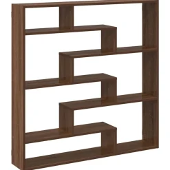 vidaXL Estante cubo de pared 7 compartimentos madera roble marrón Marr&oacute;n roble Outlet