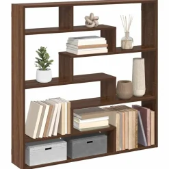 vidaXL Estante cubo de pared 7 compartimentos madera roble marrón Marr&oacute;n roble Outlet