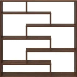 vidaXL Estante cubo de pared 7 compartimentos madera roble marrón Marrón roble Outlet