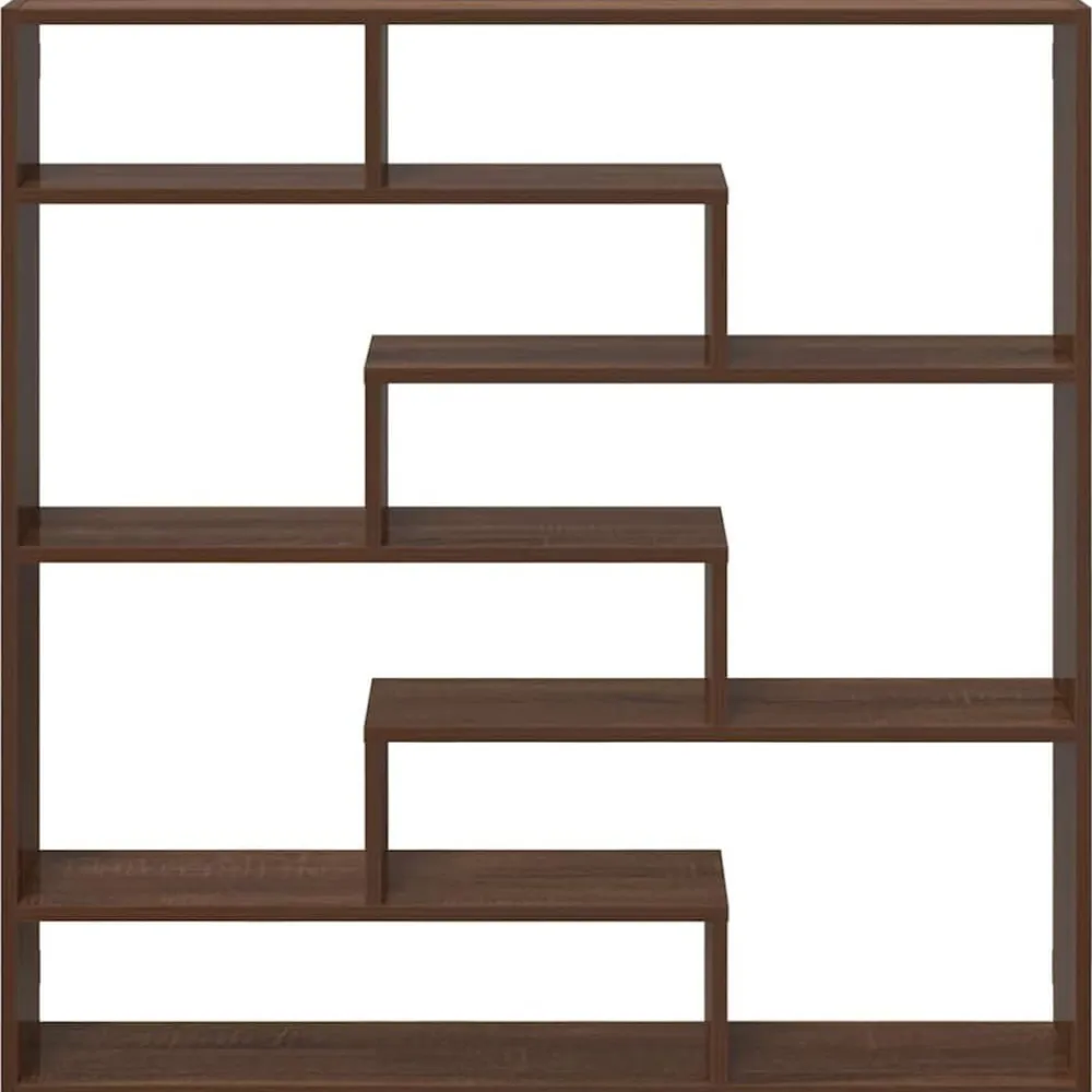 vidaXL Estante cubo de pared 7 compartimentos madera roble marrón Marrón roble Outlet
