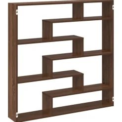 vidaXL Estante cubo de pared 7 compartimentos madera roble marrón Marrón roble Outlet