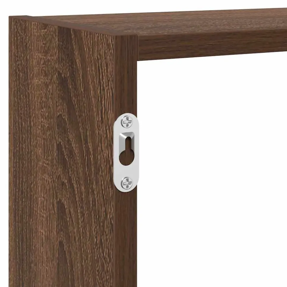 vidaXL Estante cubo de pared 7 compartimentos madera roble marrón Marrón roble Outlet