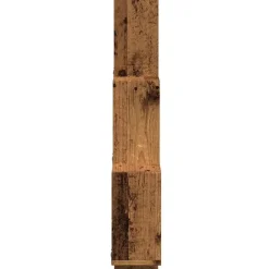 vidaXL Estante cubo de pared madera ingeniería envejecida 78x15x93 cm Madera antigua New
