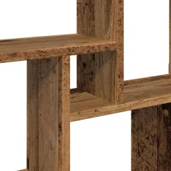 vidaXL Estante cubo de pared madera ingeniería envejecida 78x15x93 cm Madera antigua New