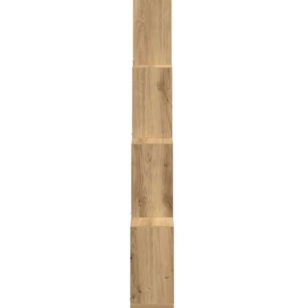 vidaXL Estanterías-Estante cubo de pared madera ingeniería roble 90x15x119,5 cm