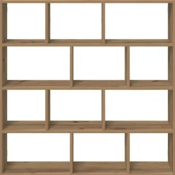 vidaXL Estanterías-Estante cubo de pared 12 compartimentos madera