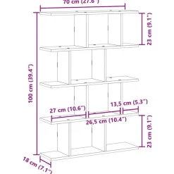 vidaXL Estanterías-Estante cubo de pared 12 compartimentos madera