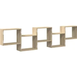 vidaXL Estanterías-Estante cubo de pared 5 compartimentos madera