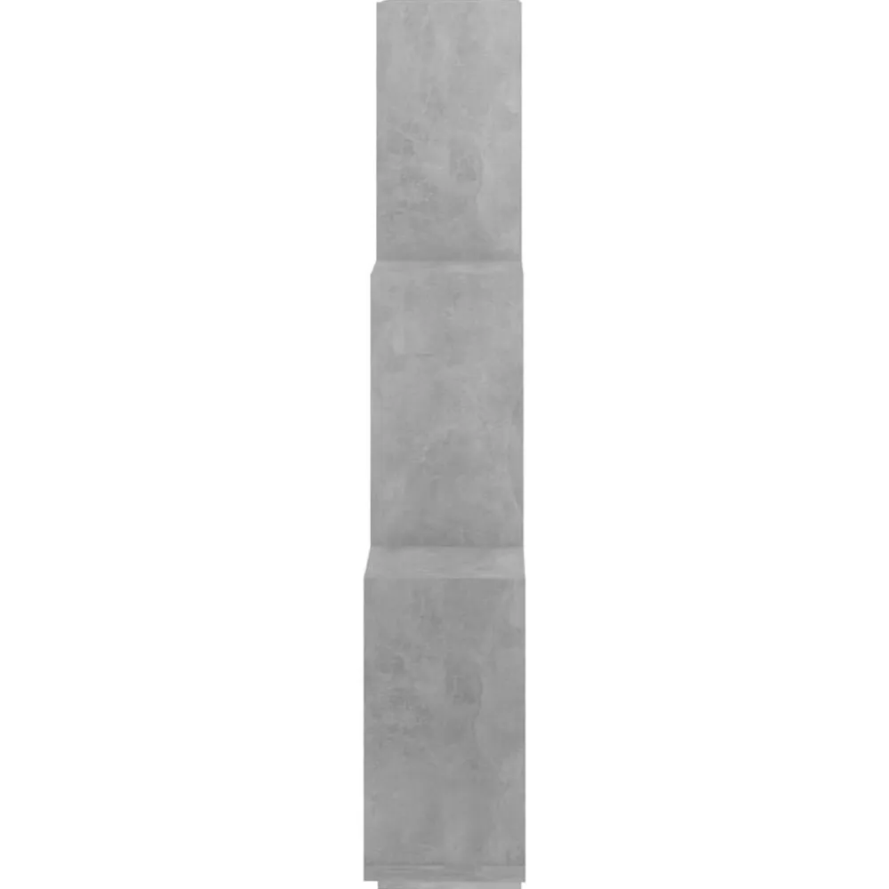 vidaXL Estante cubo de pared contrachapado gris hormigón 78x15x93 cm Gris hormigón Discount