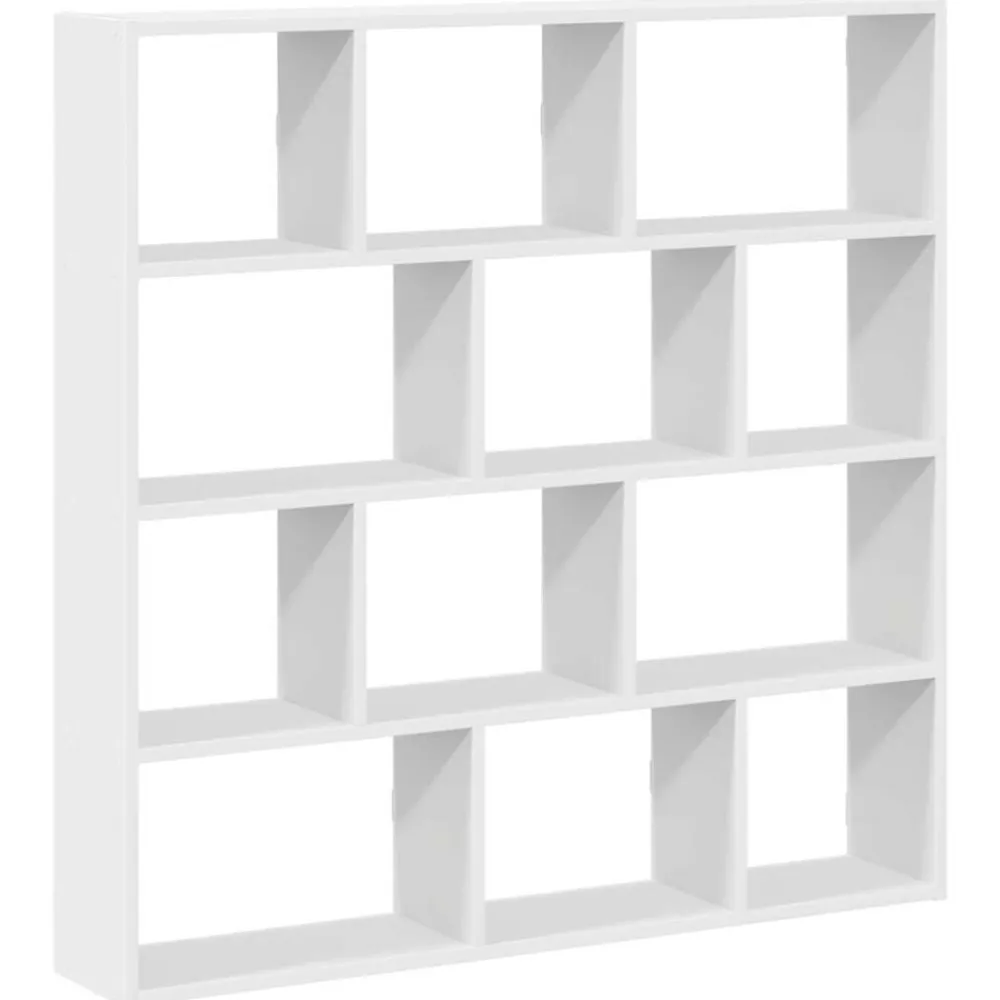vidaXL Estanterías-Estante cubo pared 12 compartimentos madera ingeniería