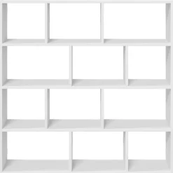 vidaXL Estanterías-Estante cubo pared 12 compartimentos madera ingeniería