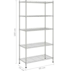 vidaXL Almacenamiento Industrial-Estante de almacenamiento 5 niveles 90x35x180 cm 250 kg