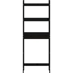 vidaXL Estante de baño madera maciza de pino 63x26x171 cm Negro Best